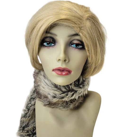 Smoky Fox Faux Fur Loop Scarf Fur Neck Wrap - Picture 3 of 11